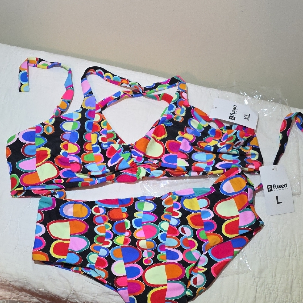 Fused Hawaii Ktop And Kona Bottoms Colorful Women's Bikini Set